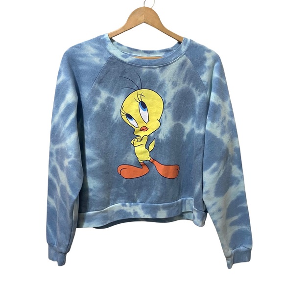 SOLD——————-Looney Tunes Tweety Bird Pullover Sweatshirt Tie Dye XXL - Picture 10 of 10